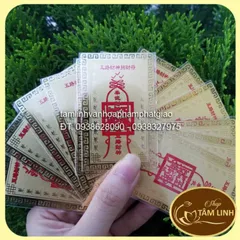 100 miếng Kim bài Ngũ Lộ Thần Tài phù khai vận mở cung tài lộc giàu có - Đã chú nguyện, ĐÃ ĐƯỢCTRÌ PHÉP DO CÁC SƯ