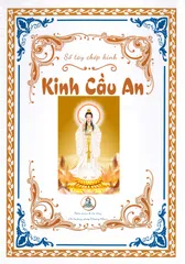Tặng  viết, Sổ Chép Kinh chữ mờ Cầu An a5 GÁY KIM