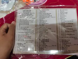 100 tờ chú đại bi, chú chuẩn đề, dược sư chơn ngôn khổ lớn a4