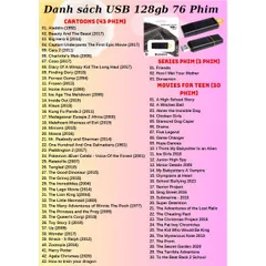 Usb 128gb 76 phim học Tiếng Anh cho bé, Usb học ngôn ngữ