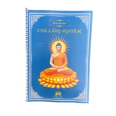 Tặng viết, Sổ tay chép kinh Thần Chú Thủ Lăng Nghiêm A4 MẪU TĐ lò xo chữ mờ rất đẹp - CHEPLANGNGHIEM