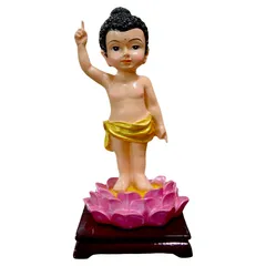 Tượng Đức Phật Đản Sanh vẽ màu cao 13cm có hoả tốc 842220
