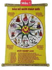 TRANH CUỘN 1- 10 PHƯƠNG PHÁP GIỚI VÀNG 40CM X 60CM