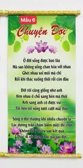 TRANH CUỘN 6 - CHUYỆN ĐỜI IN TRÊN GIẤY FILM CHỐNG NƯỚC CỠ 40CM X 60CM CÓ ĐẦU TREO