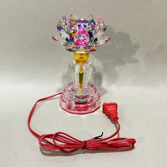 Cặp Đèn Thờ Hoa Sen Pha Lê Cao 17cm Nhiều Chế Độ Màu Siêu Đẹp