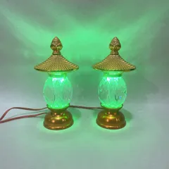 Cặp Đèn Thờ Pha Lê Nắp Ô Nhiều Chế Độ Màu Cao 17cm Siêu Đẹp