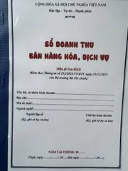 SỔ TAY SỔ DOANH THU BÁN HÀNG HOÁ DỊCH VỤ
