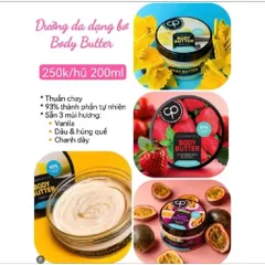 Bơ dưỡng ẩm Cosmepick Body Butter là dòng dưỡng thể thuần chay cấp ẩm sâu cho da rất khô 200ml 842667