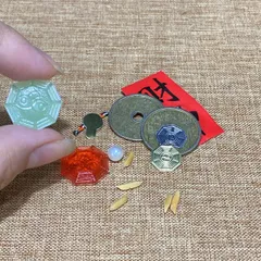 Ảnh Thật Bộ Cốt Thất Bảo - Túi Bát Bảo Để Trong Lư Hương (Linh Phẩm Phong Thuỷ)