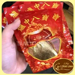 Ảnh Thật Bộ Cốt Thất Bảo - Túi Bát Bảo Để Trong Lư Hương (Linh Phẩm Phong Thuỷ)