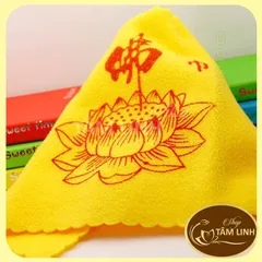 [Ảnh thật] Khăn lau bàn thờ Hoa Sen (lau tượng,Phật...)