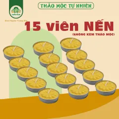 Nến tealight xông thảo mộc, tinh dầu, thờ cúng ít khói, ít mùi