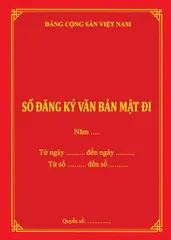 SỔ ĐĂNG KÝ VĂN BẢN MẬT ĐI