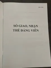 SỔ GIAO NHẬN THẺ ĐẢNG VIÊN SÁCH CHÍNH GỐC