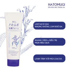 Sữa rửa mặt Ý Dĩ Nhật Bản 130g ngừa mụn, trắng da, dưỡng ẩm