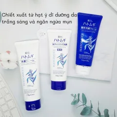 Sữa rửa mặt Ý Dĩ Nhật Bản 130g ngừa mụn, trắng da, dưỡng ẩm