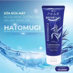 Sữa rửa mặt Ý Dĩ Nhật Bản 130g ngừa mụn, trắng da, dưỡng ẩm