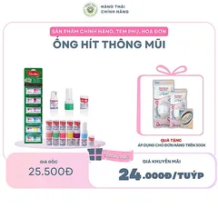 Ống Hít Thông Mũi loại dài - hiệu Green Herb - 1 đầu hít, 1 đầu tinh dầu -  Đủ lựa chọn hương tự nhiên theo sở thích.
