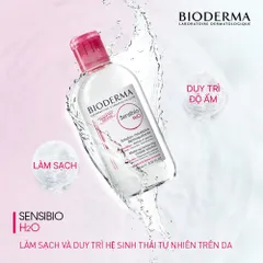 NƯỚC TẨY TRANG BIODERMA làm sạch sâu, dịu nhẹ loại bỏ bụi bẩn, dầu nhờn dành cho mọi loại da loại 500ml