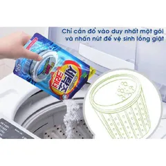 TẨY LỒNG MÁY GIẶT HÀN QUỐC - Loại bỏ mùi hôi, cặn bẩn và cặn bám cứng đầu trên lồng giặt và đường ống