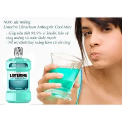 NƯỚC SÚC MIỆNG LISTERINE BẠC HÀ 750ml + 250ml - Thanh mát, làm sạch sâu, hơi thở thơm mát, không chứa cồn, chăm sóc răng