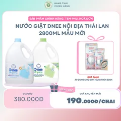 Nước giặt Dnee nội địa Thái Lan 3000ml mẫu mới, cam kết chính hãng, an toàn cho trẻ sơ sinh