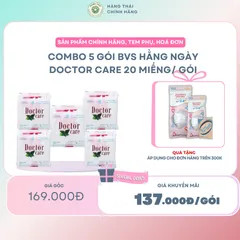 [COMBO 5 GÓI] Băng vệ sinh thảo dược DOCTOR CARE hàng ngày, siêu mỏng nhẹ, khô thoáng, an toàn có mùi thơm nhẹ 842971