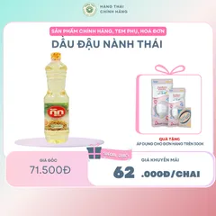 DẦU ĐẬU NÀNH THÁI 1 LÍT-  thích hợp để chế biến nhiều món ăn: chiên, xào, trộn salad và làm nước xốt.