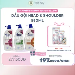 DẦU GỘI HEAD & SHOULDERS 850ML - Làm sạch gàu hiệu quả, chăm sóc da đầu và tóc, sản phẩm chất lượng và an toàn
