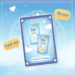 Sét 3 Túi Nước xả vải Dnee Thái Lan 550ml - hàng nội địa Thái làm mềm vải, nhiều mùi hương cho bé yêu