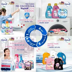 Nước Xả Vải Hygiene Đậm Đặc 3300ml Thái Lan, Lưu Hương Bền Lâu, Làm Mềm Quần Áo - Hùng Thư Thái Lan 843005