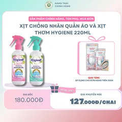 CHAI XỊT CHỐNG NHĂN VÀ THƠM QUẦN ÁO HYGIENE Thái Lan 220ml làm phẳng quần áo không cần ủi - HYGIENE QUICK WRINKLE