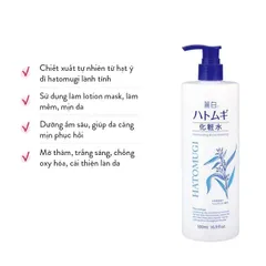 NƯỚC HOA HỒNG HANAJIRUSHI chiết xuất hạt ý dĩ (Hatomugi) - xuất xứ từ Nhật Bản 500ml
