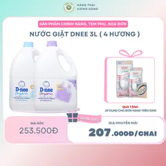 NƯỚC GIẶT DNEE 3L  - Hương thơm nhẹ nhàng mát dịu giúp quần áo bé yêu luôn thơm tho cả ngày 843046