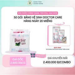 SỈ 50 GÓI BĂNG VỆ SINH DOCTOR CARE hàng ngày 20 miếng