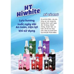 XỊT XẢ VẢI KHÔ HT HIWHITE -  khử mùi và chống khuẩn chai 100ml - mùi hương thơm ngọt /huyền bí/ dịu nhẹ
