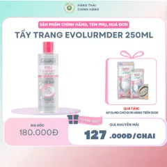 NƯỚC TẨY TRANG EVOLUDERM MICELLAIRE 200ML chiết xuất cây Bông dành cho da khô và nhạy cảm - 250ml