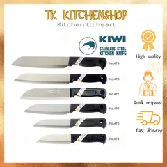 Dao cán nhự KIWI có vỏ bìa giấy mã 475 cỡ bé chính hãng, chuyên dùng thái thịt, gọt rau củ tiện lợi, không gỉ, siêu bền