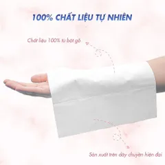 Gói 500 tờ giấy ăn SLISOFT DOCTOR CARE chính hãng, khăn giấy khô tự nhiên từ bột tre, thấm hút tốt, an toàn sức khoẻ