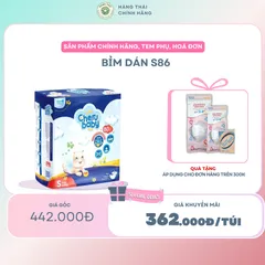 [Tặng 2 miếng dùng thử] Bỉm dán CHERUBABY S86,sản xuất theo công nghệ hiện đại và cải tiến,thấm hút nhanh,chống tràn