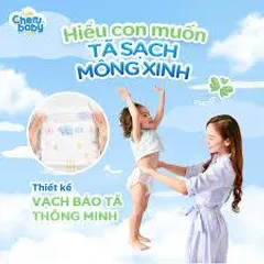 [Tặng 2 miếng dùng thử - Đủ size] Bỉm hữu cơ CheruBaby nhập khẩu Mỹ, siêu mỏng, siêu thấm, an toàn cho da bé