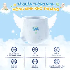 [Tặng 2 miếng dùng thử - Đủ size] Bỉm hữu cơ CheruBaby nhập khẩu Mỹ, siêu mỏng, siêu thấm, an toàn cho da bé