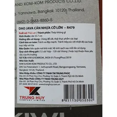 Dao thái thịt Inox chuẩn Thái Lan chính hãng, sắc bén, bền, nhẹ, không han rỉ
