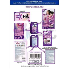 Nước giặt SPJ 5 lít Thái Lan 6 in 1 siêu thơm và lưu hương lâu