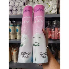 Bông tẩy trang Daleno cotton 150 miếng, bo viền, không dính sợi bông, mềm mại bảo vệ và làm sạch da