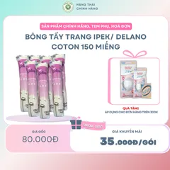 Bông tẩy trang Daleno cotton 150 miếng, bo viền, không dính sợi bông, mềm mại bảo vệ và làm sạch da