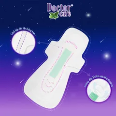 Băng vệ sinh thảo dược DOCTOR CARE ban đêm - siêu thấm hút, khô thoáng, an toàn có mùi thơm nhẹ [3 miếng]