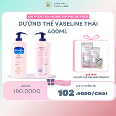 DƯỠNG THỂ VASELINE THÁI LAN 400ml - Dưỡng ẩm và bảo vệ da, sản phẩm chăm sóc da hiệu quả từ Thái Lan