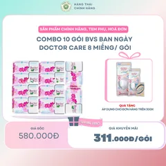[COMBO 10 GÓI] Băng vệ sinh thảo dược DOCTOR CARE ban ngày - hương bạc hà, siêu thấm hút, khô thoáng, an toàn sử dụng