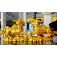 Cặp tượng Tỳ Hưu phong thủy,chiêu tài lộc cao 10cm x ngang 15cm quá đẹp